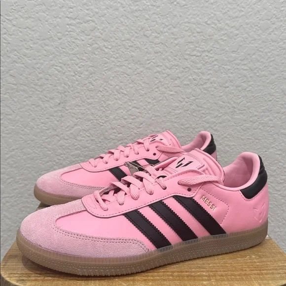 Adidas Samba Messi Pink Black Men 9 Women 10 - Picture 5 of 10